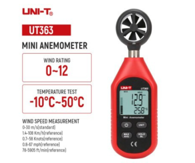 Anemometru pentru măsurarea debitului de aer în ventilație și climatizare