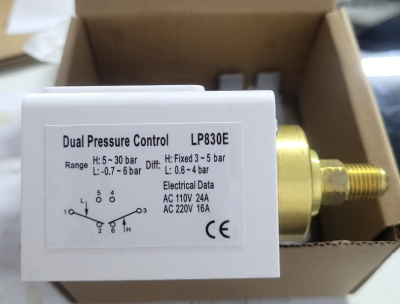 Presostat dual reglabil Fenshen HLP830E (P830E) – control presiune joasă și înaltă pentru instalații frigorifice și HVAC